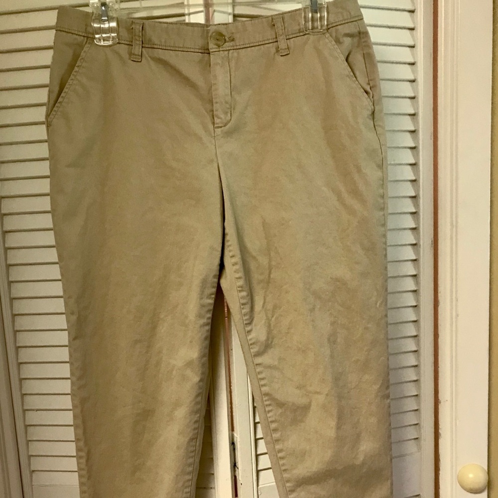 Khaki Ankle Length Slacks
